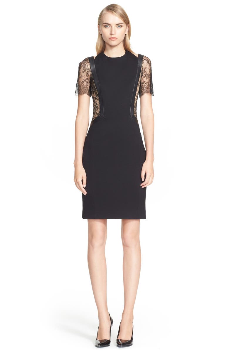 Jason Wu Lace & Leather Trim Jersey Dress (Nordstrom Exclusive) | Nordstrom