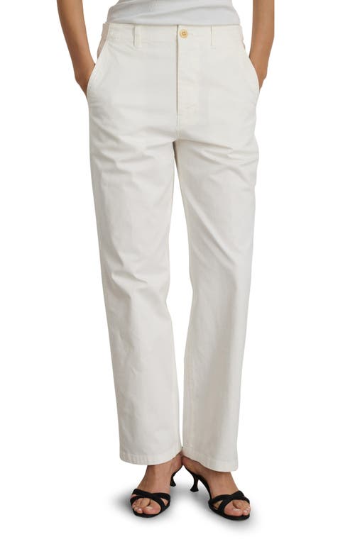 Alex Mill Utility High Waist Chino Pants White at Nordstrom,