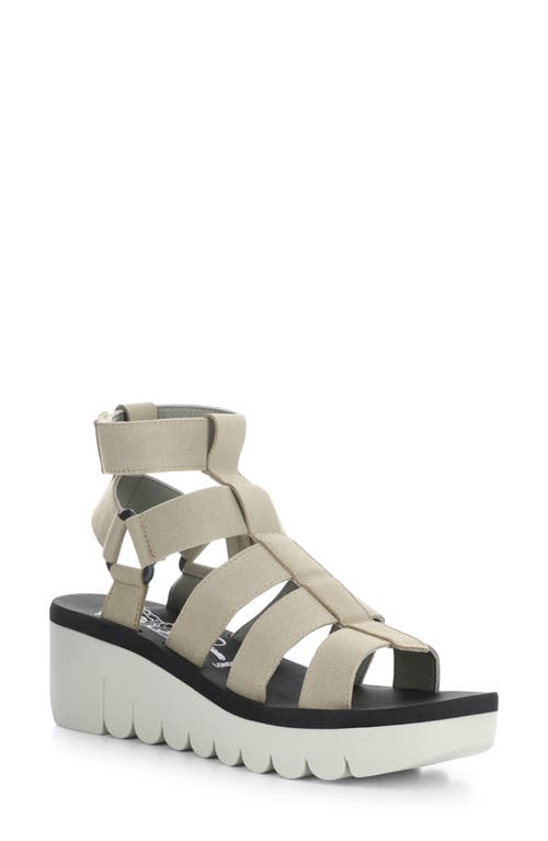 Fly London Yufi Platform Wedge Sandal In Green