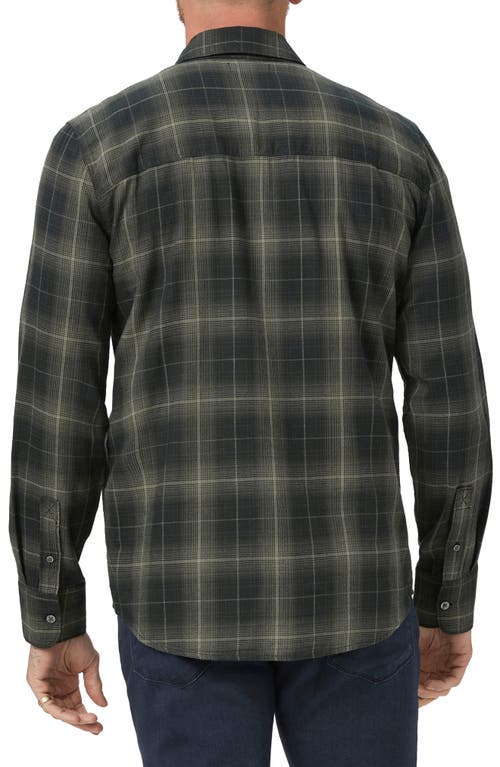 Paige Everett Plaid Flannel Button-up Shirt In Aspen Forest