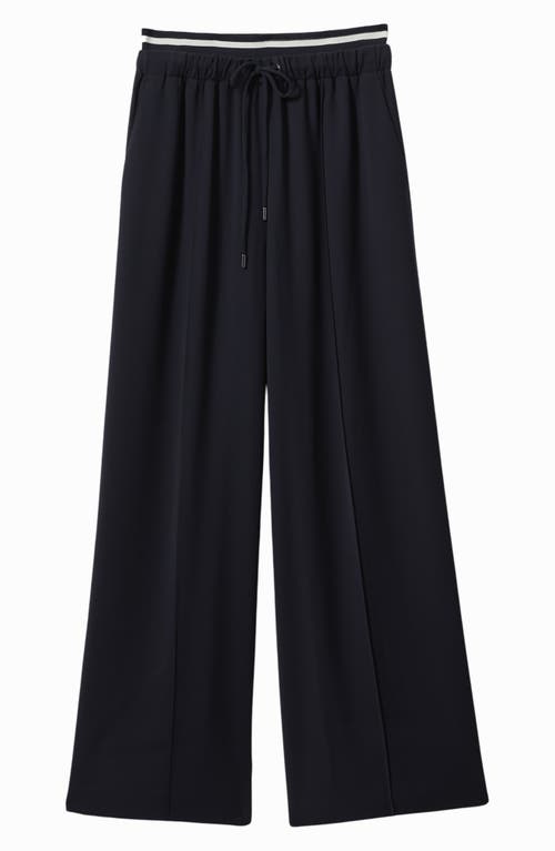 Shop Reiss Fleur Drawstring Pants In Navy