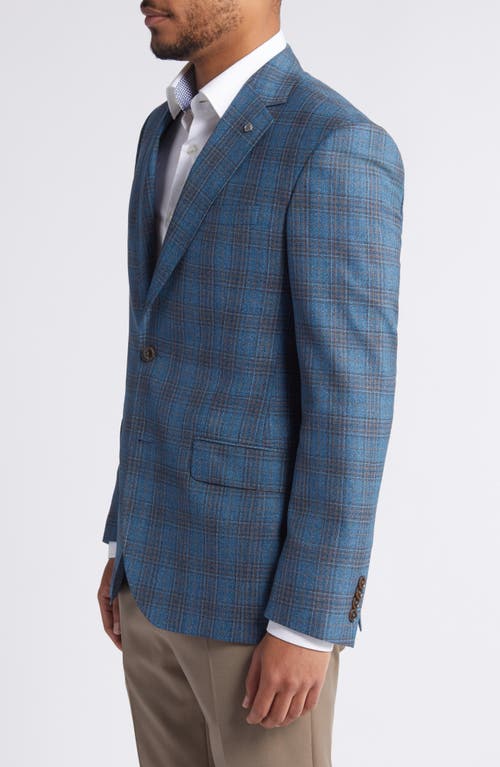 Shop Ted Baker London Jay Slim Fit Deco Plaid Wool Sport Coat In Teal