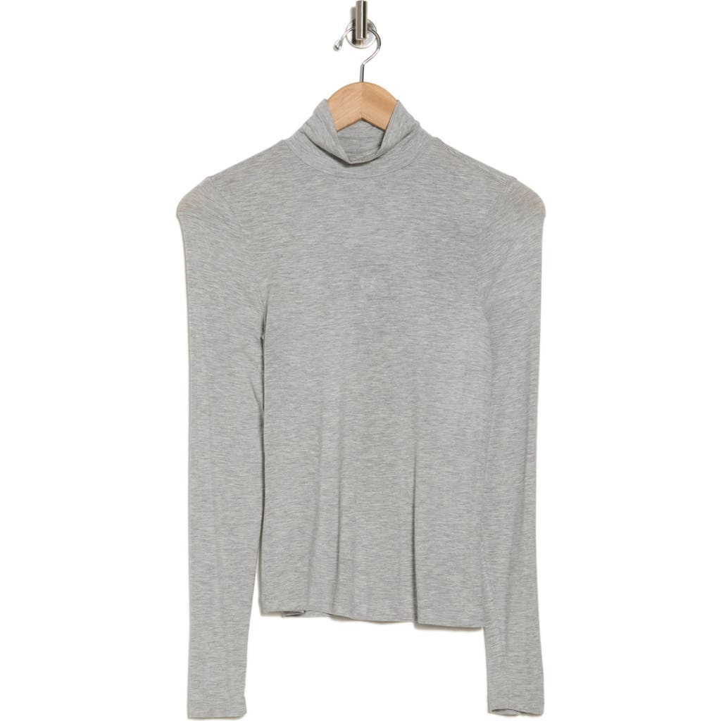 Melrose And Market Long Sleeve Turtleneck In Grey Heather