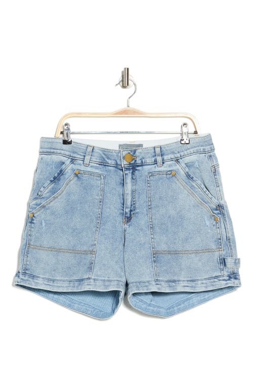 Wit & Wisdom 'ab'-solution High Waist Denim Carpenter Shorts In Light Blue Vintage