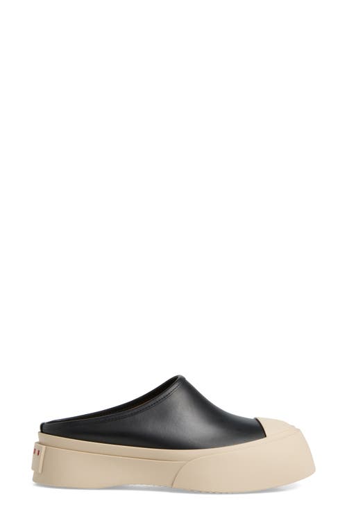 Shop Marni Pablo Leather Mule Sneaker In Black