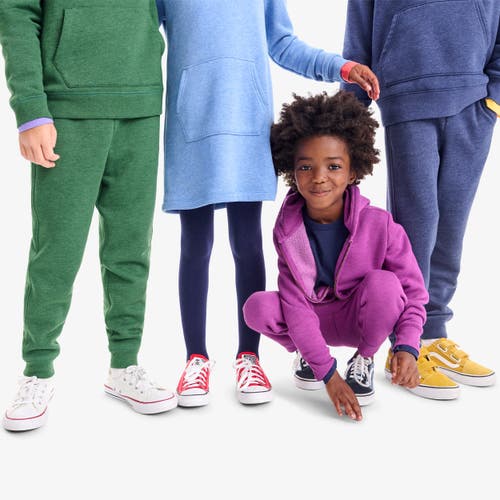 Primary Cozy Fleece Zip Hoodie In Heather Boysenberry