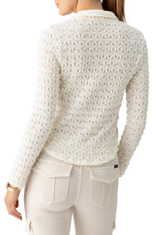 Sanctuary Dreamgirl Lace Button-up Shirt In Milk