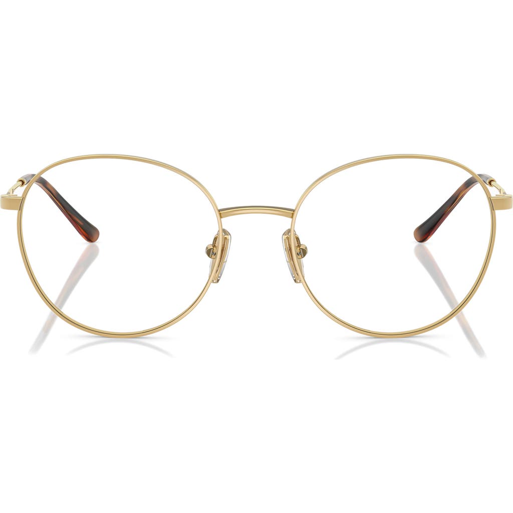 Vogue 50mm Round Optical Glasses In Gold