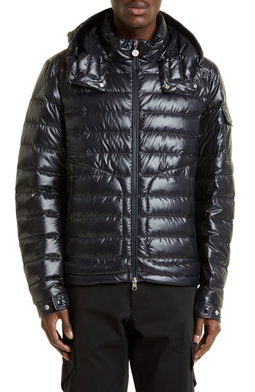 Moncler Lauros Recycled Polyester Down Jacket in Navy at Nordstrom, Size 1