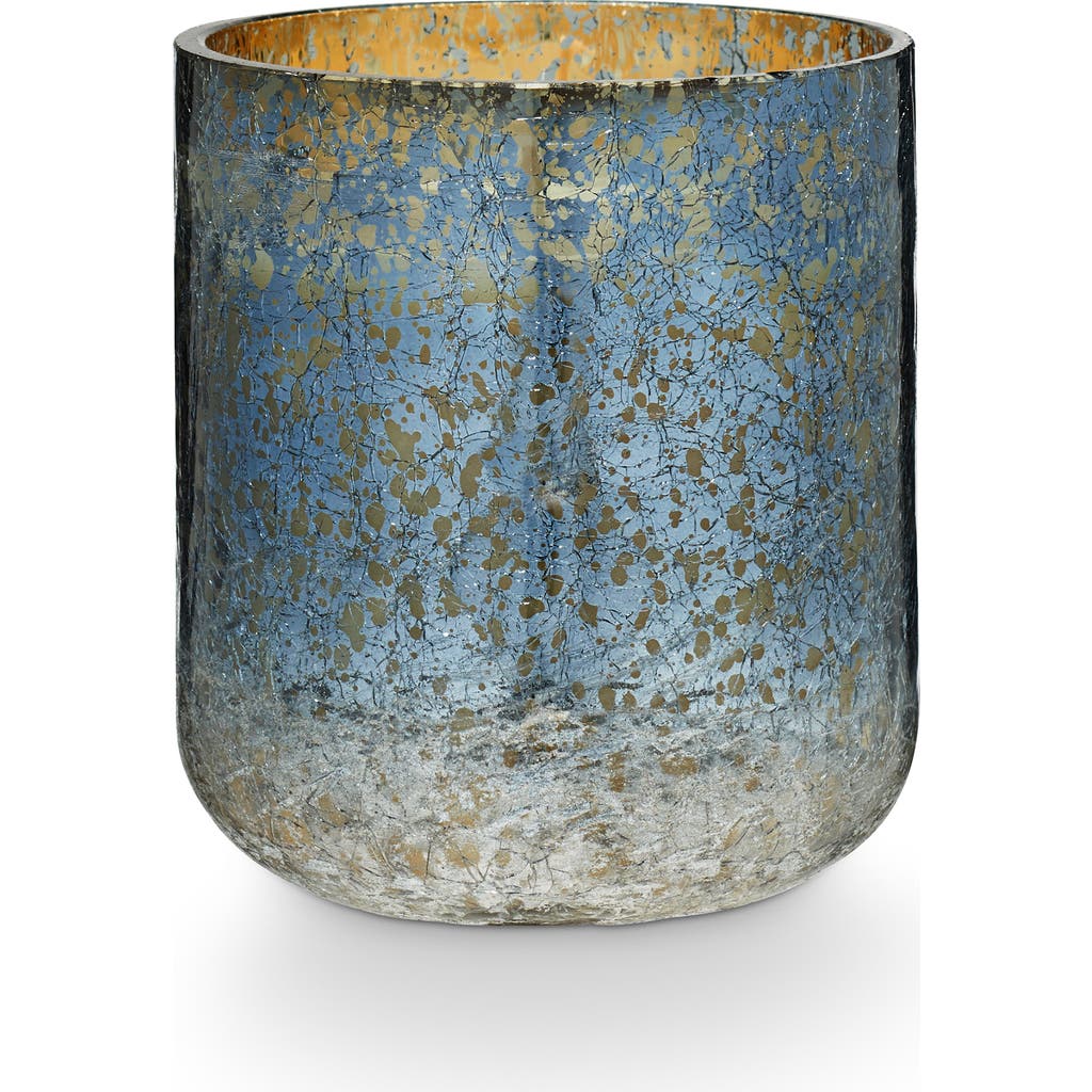 ILLUME® North Sky Small Crackle Glass Candle in Blue