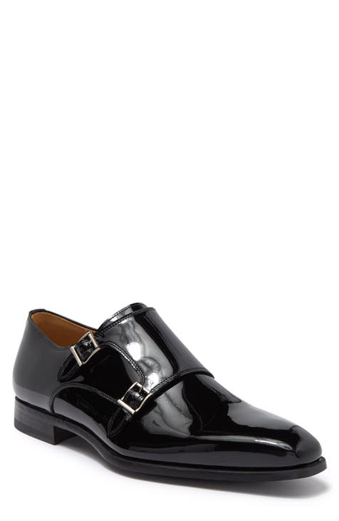 Carmo Patent Leather Monk Strap Derby (Men)