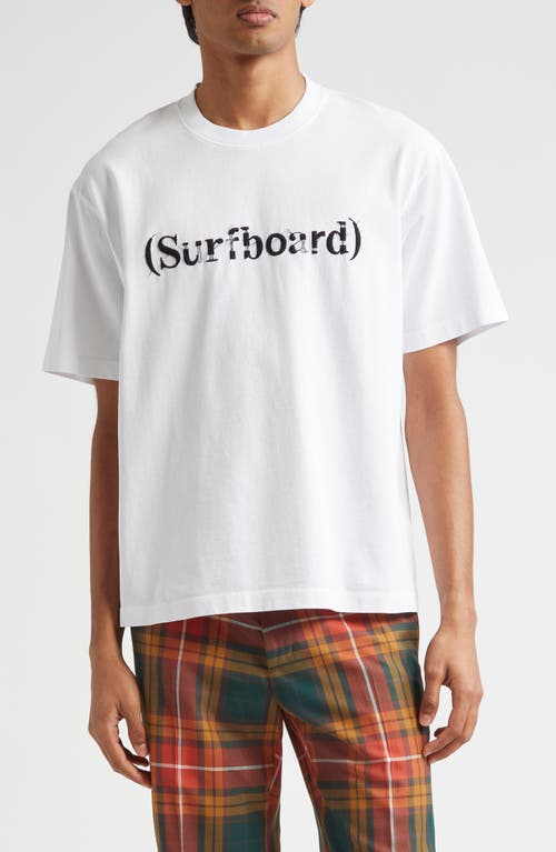 STOCKHOLM SURFBOARD CLUB Logo Embroidered Organic Cotton T-Shirt in White 