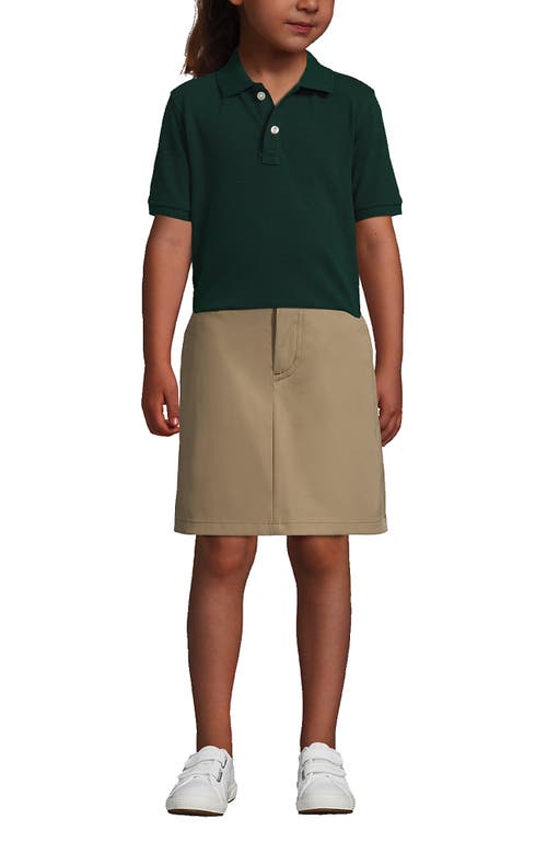 Shop Lands' End School Uniform Kids Short Sleeve Mesh Polo Shirt In Evergreen