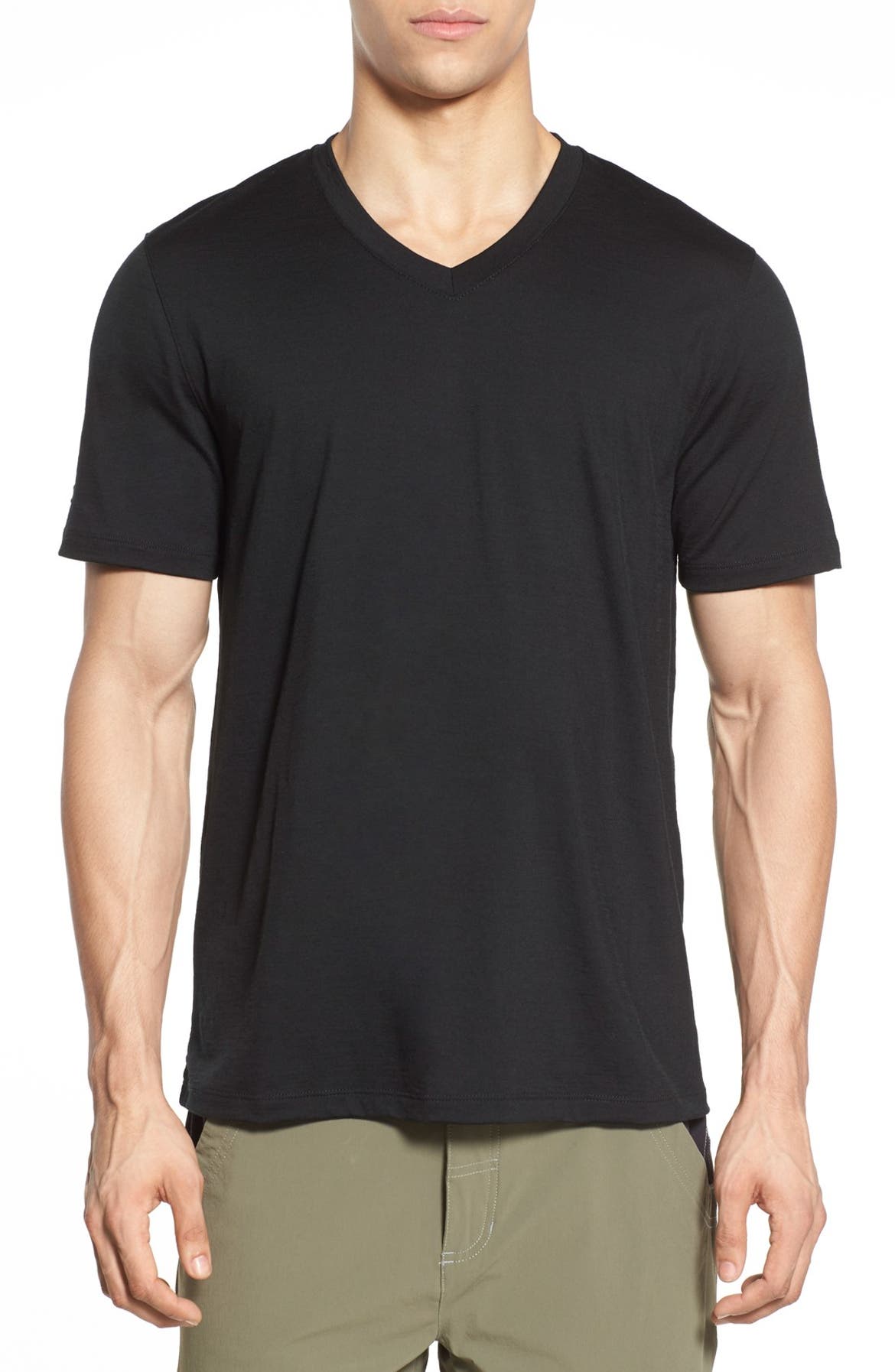 ibex 'Axis' V-Neck Merino Wool Jersey T-Shirt | Nordstrom