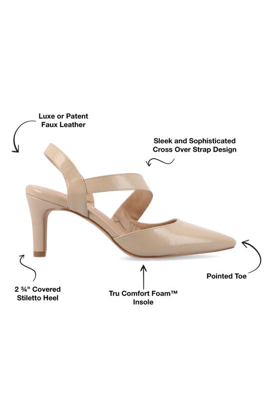 Shop Journee Collection Scarlett Pointed Toe Pump In Taupe