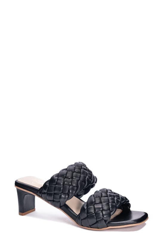 42 Gold Connie Leather Sandal In Black