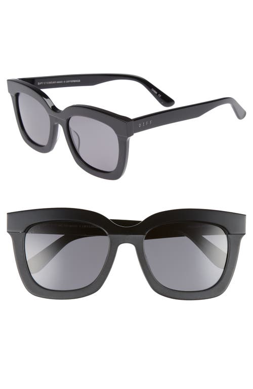 DIFF Carson 53mm Polarized Square Sunglasses in Black/Grey