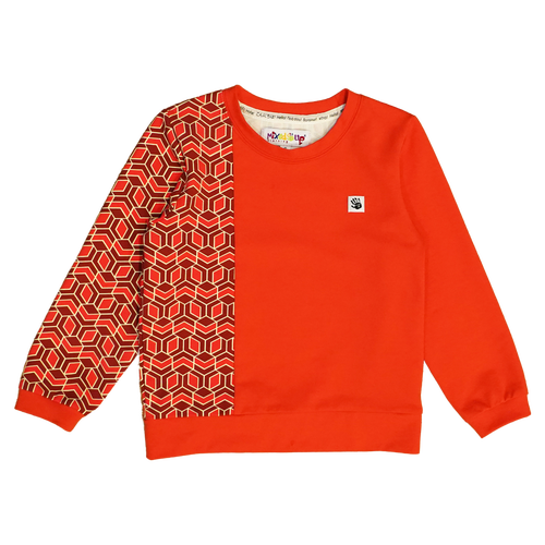 Mixed Up Clothing Boys Crewneck Sweatshirt And Jogger Pants Set In Red Multicolor