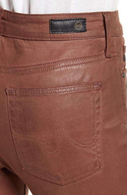 Ag Farrah High Waist Ankle Skinny Jeans In Dark Walnut