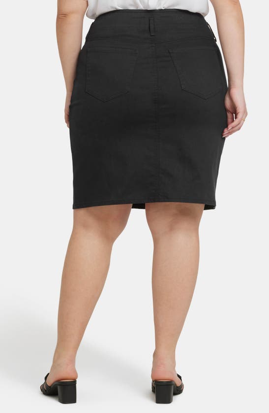 Shop Nydj Hollywood Pencil Denim Skirt In Black