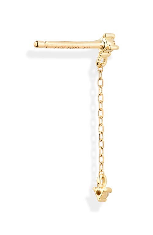 Shop Bony Levy Icon Linear Diamond Drop Earrings In 18k Yellow Gold