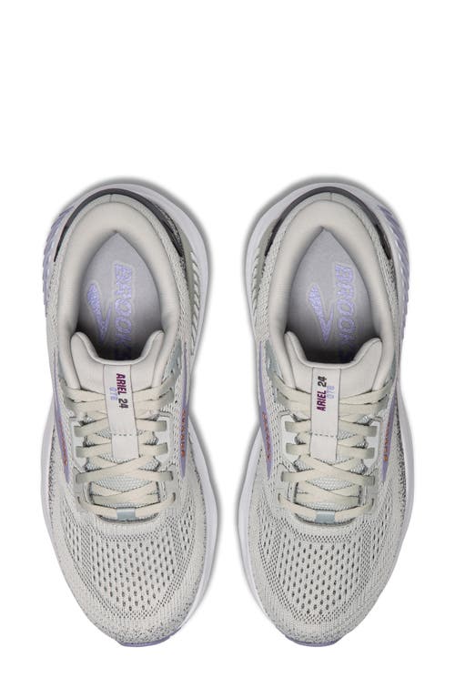Brooks Ariel Gts 24 Running Shoe In Mercury/ebony/sweet Lavender