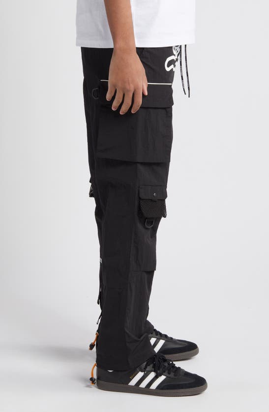 Shop Icecream Coffee Nylon Cargo Pants In Black