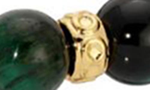 Eye Candy Los Angeles 3-pack Leopard Green Tigers' Eye Bracelets In Silver