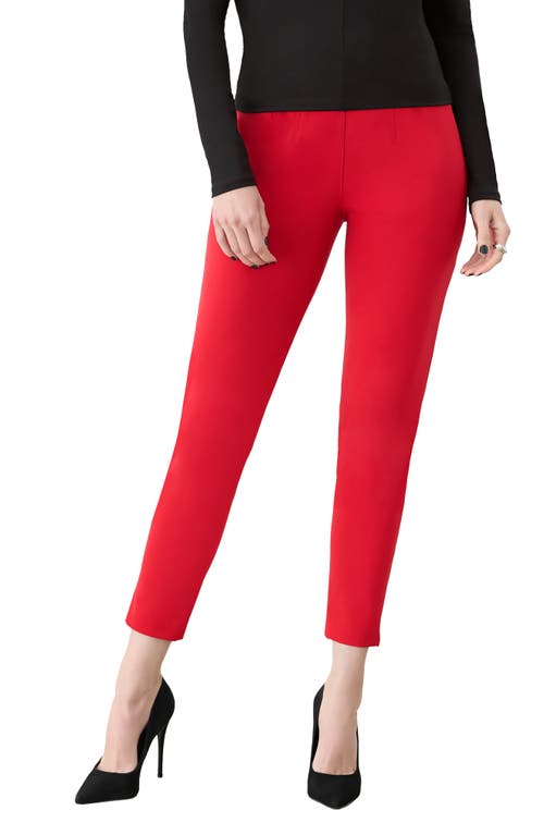 Ankle Zip Pants in Valentine Red