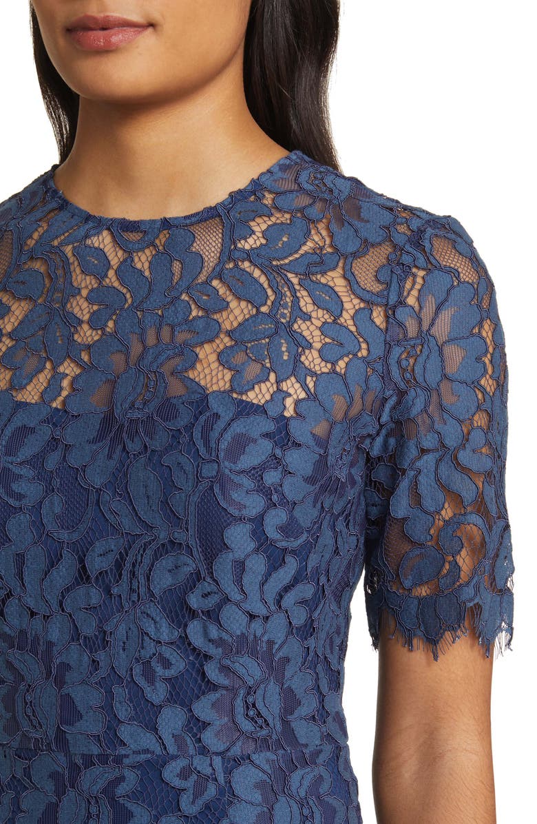 Eliza J Embroidered Lace Overlay Cocktail Dress | Nordstrom