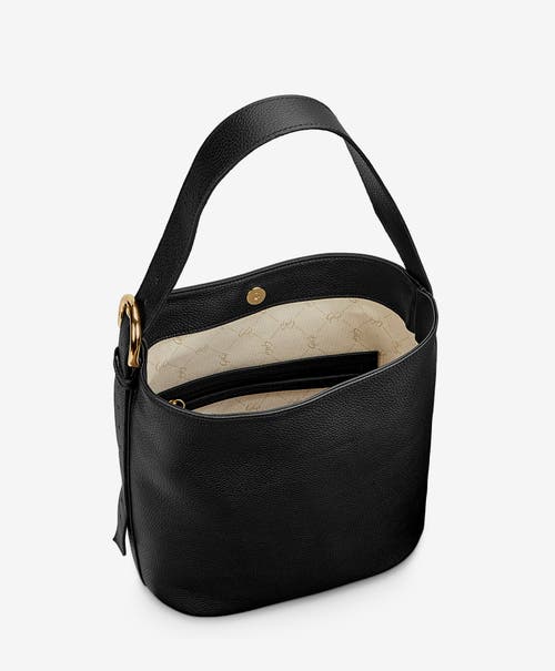 Gigi New York Avery Leather Bucket Bag In Black
