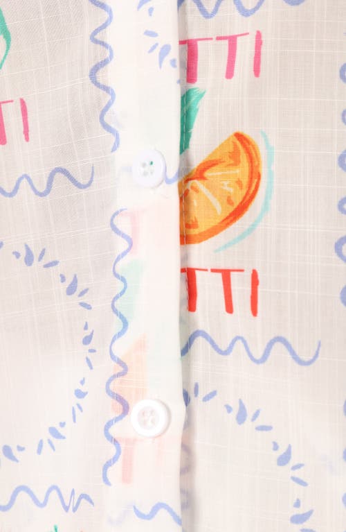 Petal And Pup Petal & Pup Portofino Tutti Print Camp Shirt & Shorts Set In Multi