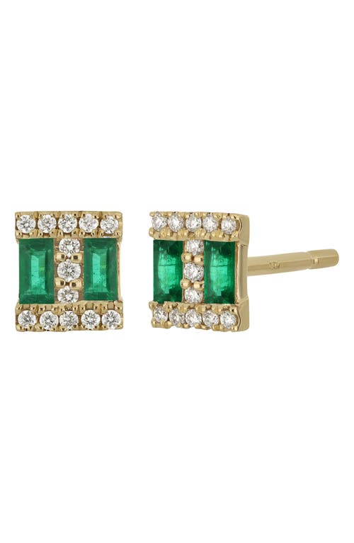 Bony Levy El Mar Emerald & Diamond Earrings in 18K Yellow Gold at Nordstrom