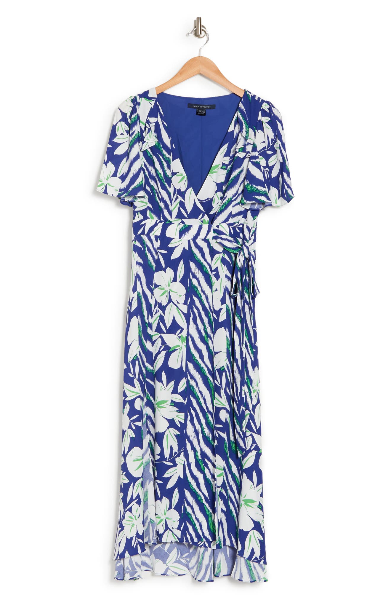French Connection Diah Crepe Maxi Dress In Clement Bl