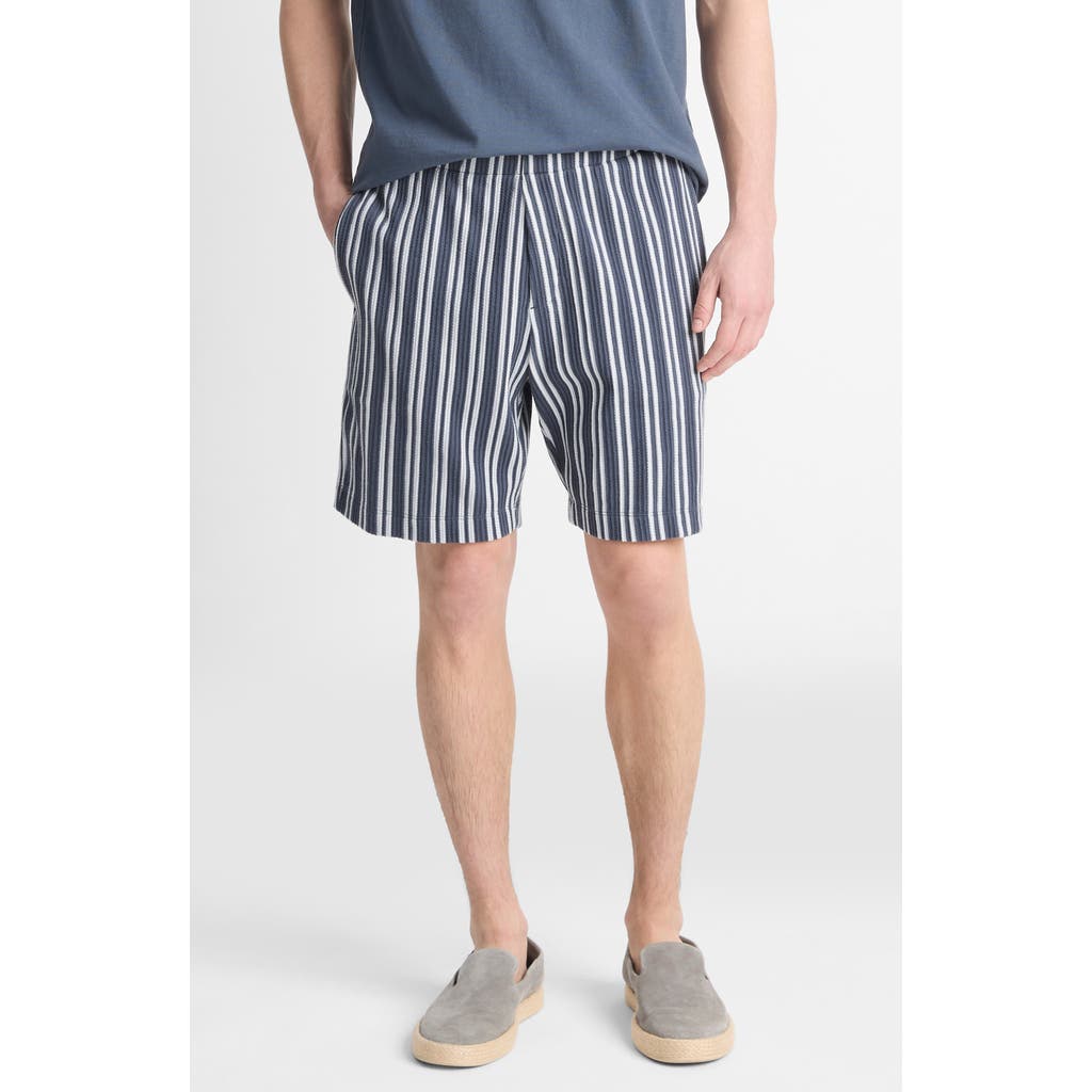 Shop Vince Stripe Jacquard Shorts In Venice Blue