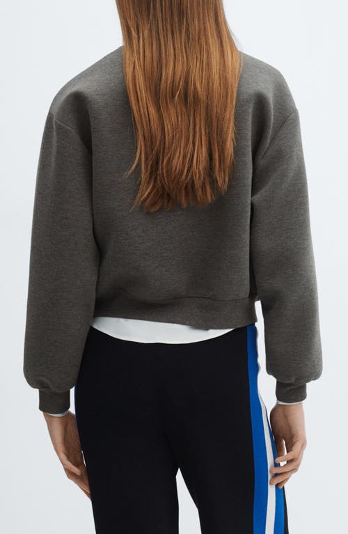 Mango Zip Bomber Jacket In Medium Grey
