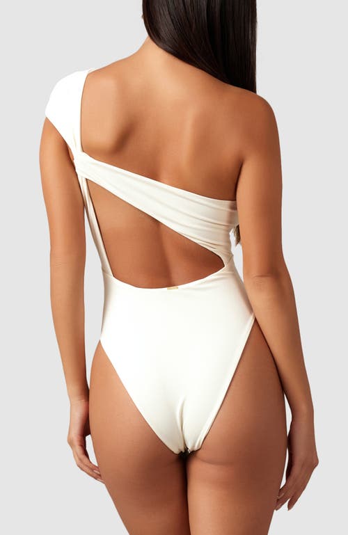 Shop Mbm Swim Aurora One-piece Swimsuit In Cream