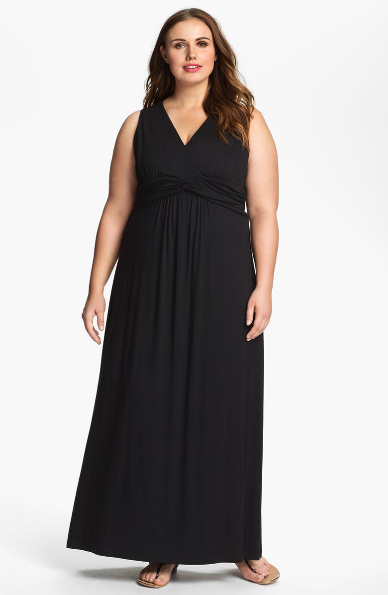 Karen Kane Front Twist Sleeveless Maxi Dress (Plus Size) (Online Only ...