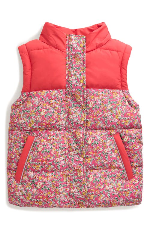 Shop Mini Boden 2-in-1 Insulated Puffer Jacket In Rose Petal Pink Vintage Floral