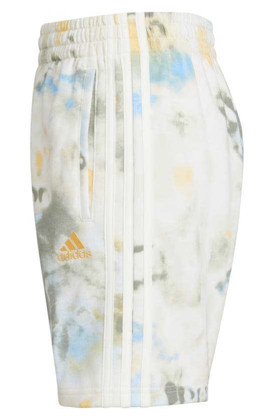 Shop Adidas Originals Adidas Kids' Allover Logo Wash French Terry Shorts In Off White