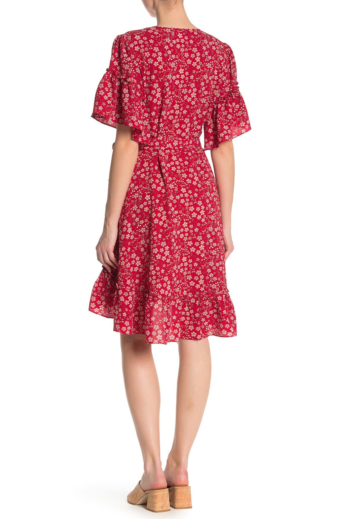 Max Studio | Floral Print Wrap Ruffle Dress | Nordstrom Rack