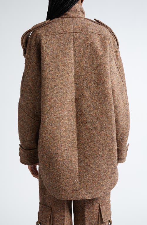 Shop Zimmermann Illustration Oversize Tweed Jacket In Brown Multi