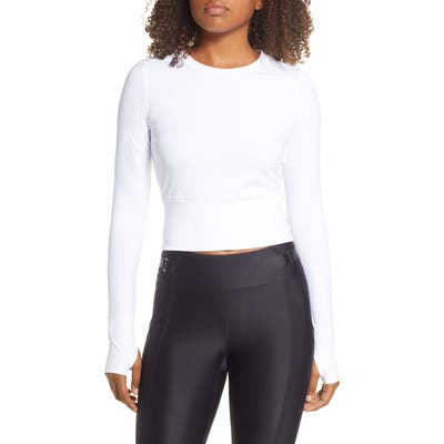 Heroine Sport Open Back Long Sleeve Top, White
