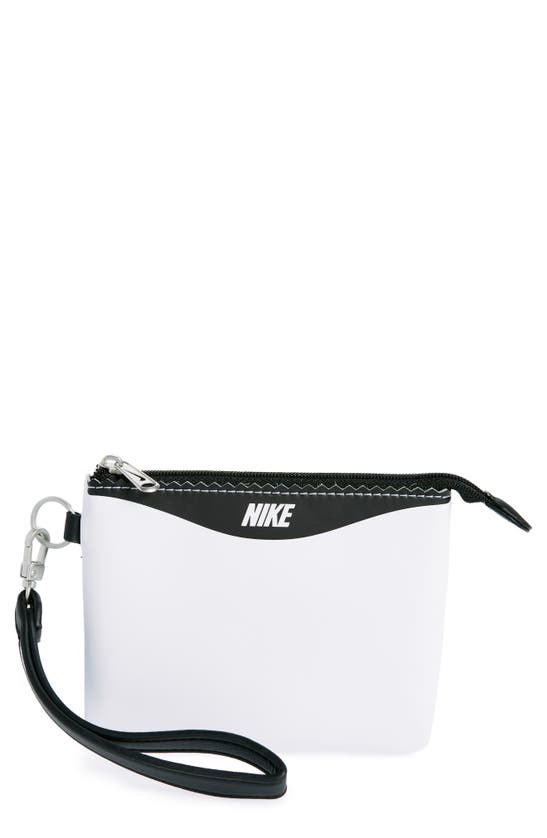 Shop Nike Icon Cortez Wristlet In White/ Black