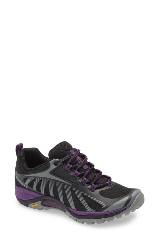 Merrell Siren Edge 3 Waterproof Sneaker In Black/ Acai Fabric
