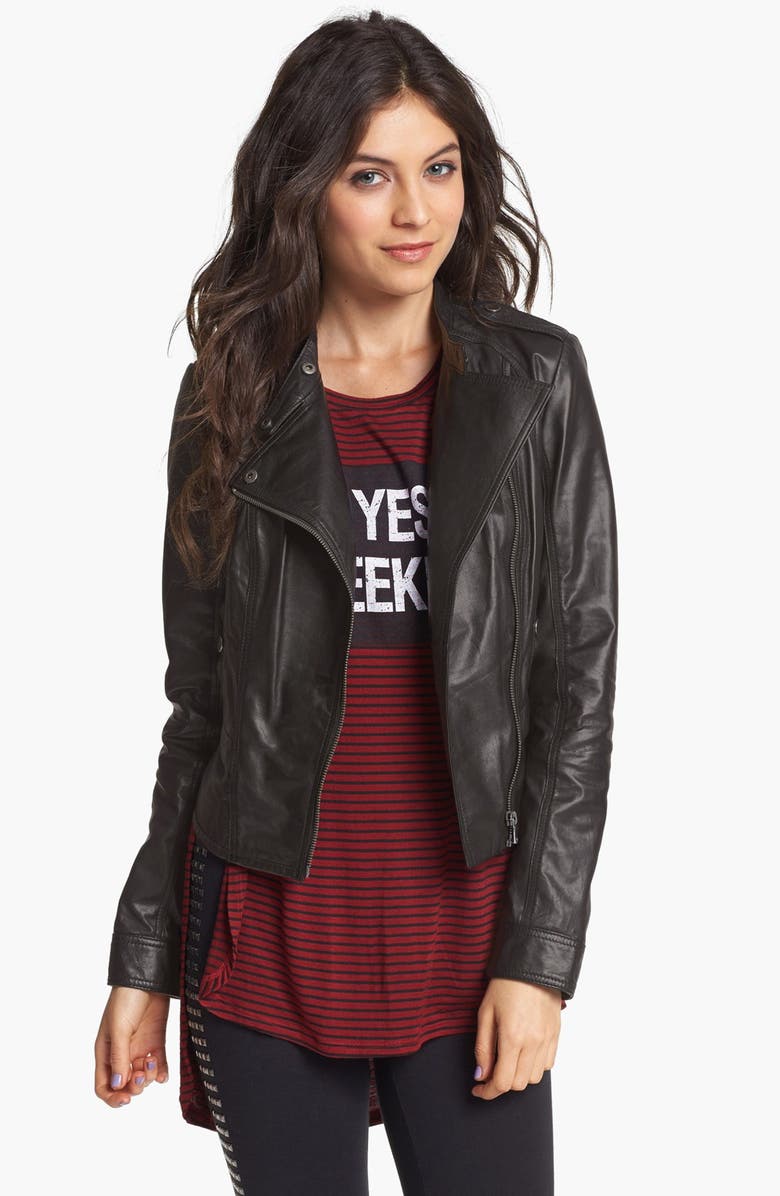 Collection B Leather Moto Jacket (Juniors) | Nordstrom