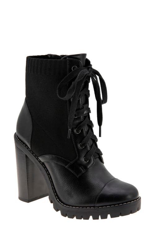 bcbg Pilas Lace-Up Bootie Black at Nordstrom,