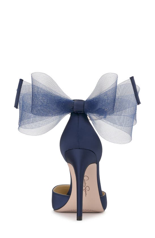 Shop Jessica Simpson Phindies Ankle Strap Pointed Toe Pump In Navy Baby