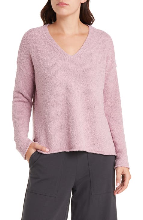 V-Neck Slit Sweater