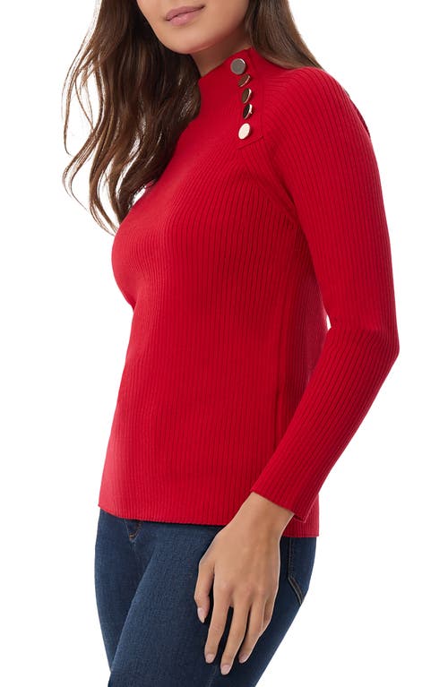 Shop Jones New York Rib Raglan Sweater In Deep Rouge